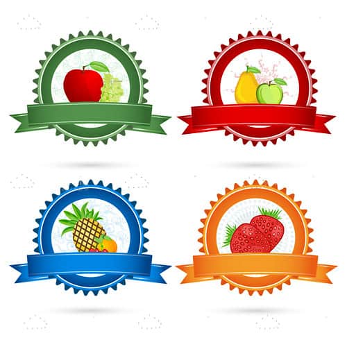 Colorful Fruit Tags